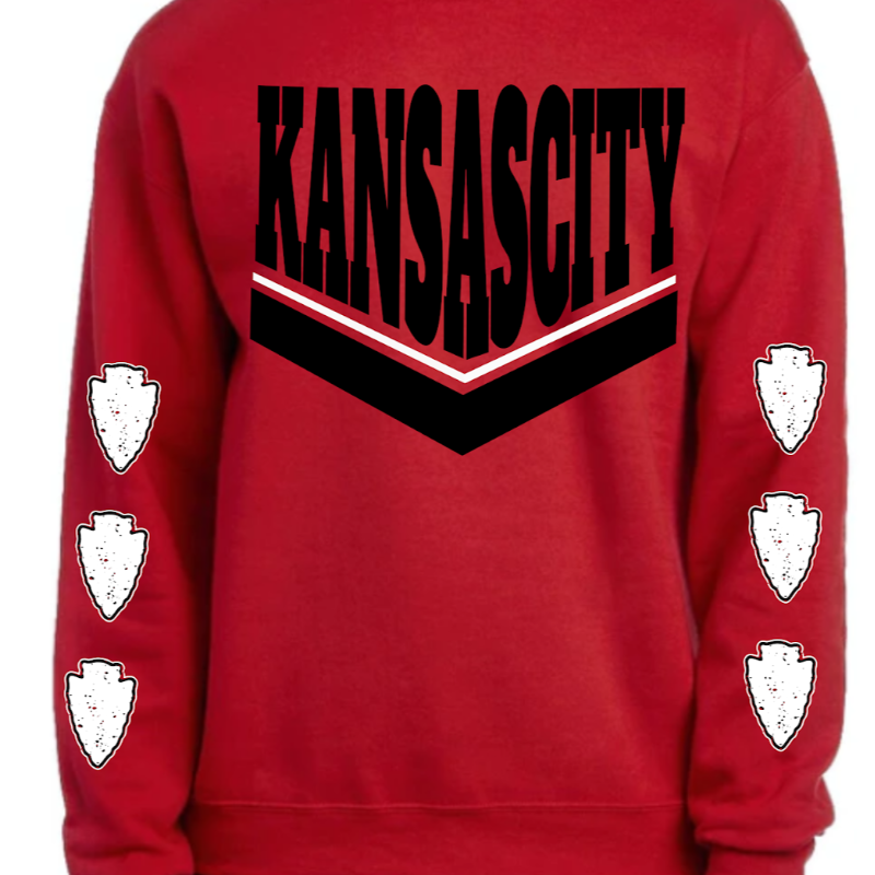 Kansas City Bold Design 3 [Red Unisex Crewneck Sweatshirt]  Main Image